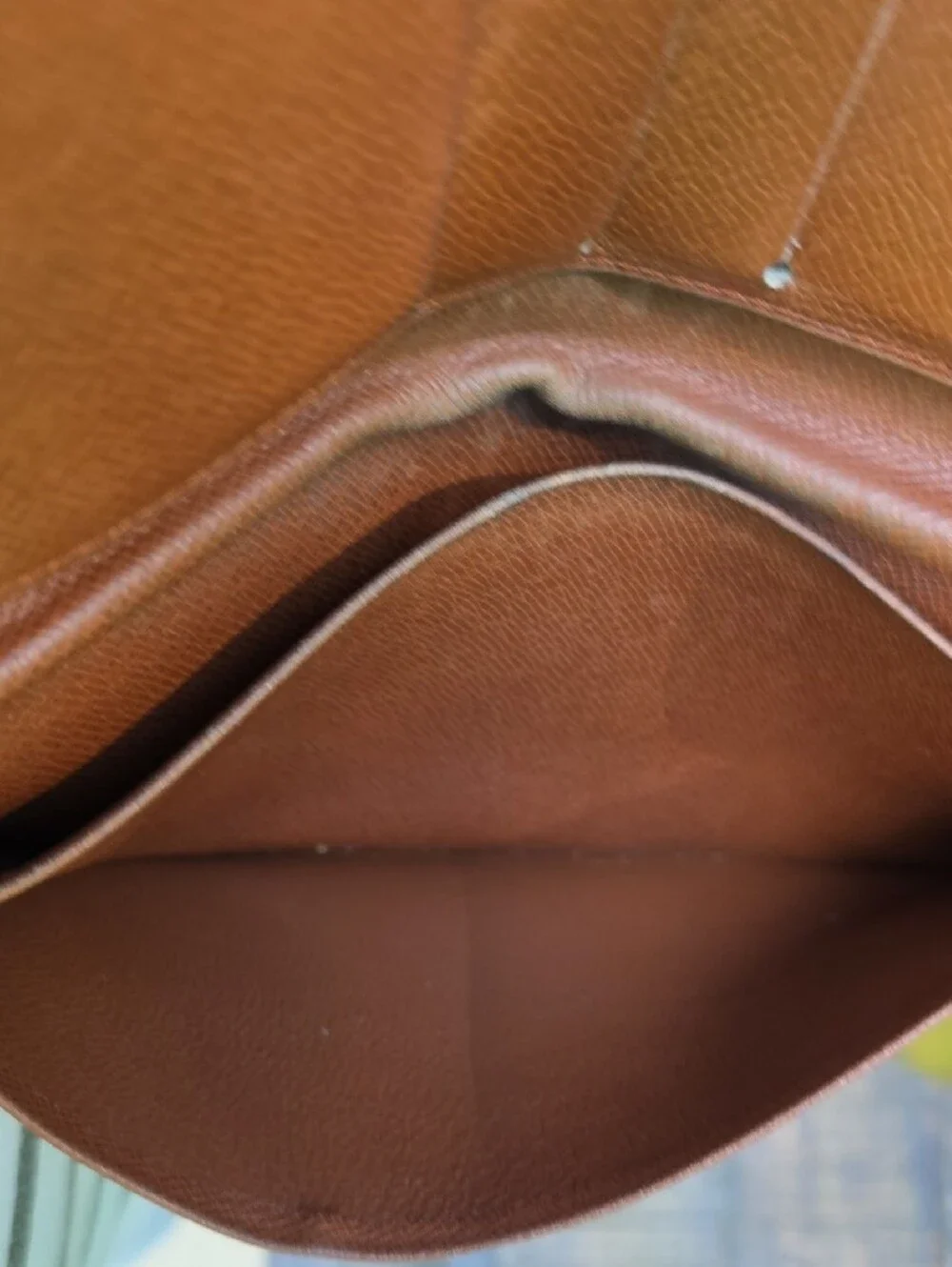 Louis Vuitton Monogram Long Wallet Brown Tan Mens Vintage 881 A2